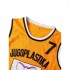 Athletic Appeal, Men's #7 Yellow Basketball Jersey - Retro Style, "KUJGOKNIA" and Pop Art Logo, Polyester, Round Neck, Sleeveless Sports Uniform for Team Sports, Casual Wear, and Parties