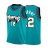 Men'S #12 Embroidered Basketball Jersey - Breathable, Stretch Fabric, Sleeveless Sports Uniform for Training, Competition & Casual Wear, Teal Color with White & Orange Accents, Streetwear Clothing | Athletic Style | Embroidered Details