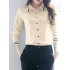 Contrast Trim Button Front Shirt, Casual Long Sleeve Shirt For Spring & Fall, Women's Clothing Contrast Trim Button Front Shirt, Casual Long Sleeve Shirt For Spring & Fall, Women's Clothing