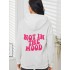 Casual Letter Print Hoodie, Drawstring Hooded Pocket Fashion Loose Fall & Winter Sweatshirt, Women's Clothing