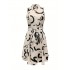 Abstract Print Button Front Sleeveless Dress, Casual Tie-waist Lapel Dress For Spring & Summer, Women's Clothing Abstract Print Button Front Sleeveless Dress, Casual Tie-waist Lapel Dress For Spring & Summer, Women's Clothing