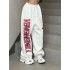 Letter Print Drawstring Waist Loose Pants, Casual Hip-hop Streetwear Pants, Women's Clothing Letter Print Drawstring Waist Loose Pants, Casual Hip-hop Streetwear Pants, Women's Clothing