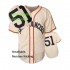 #51 Beige Baseball Jersey Embroidery V Neck Short Sleeve Baseball Shirt, Breathable Button-Up Sports Uniform For Training Competition Party #51 Beige Baseball Jersey Embroidery V Neck Short Sleeve Baseball Shirt, Breathable Button-Up Sports Uniform For Training Competition Party