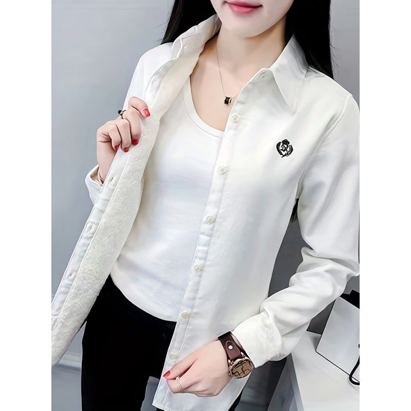 Cute Graphic Simple T-shirt, Casual Thermal Long Sleeve T-shirt, Women's Clothing