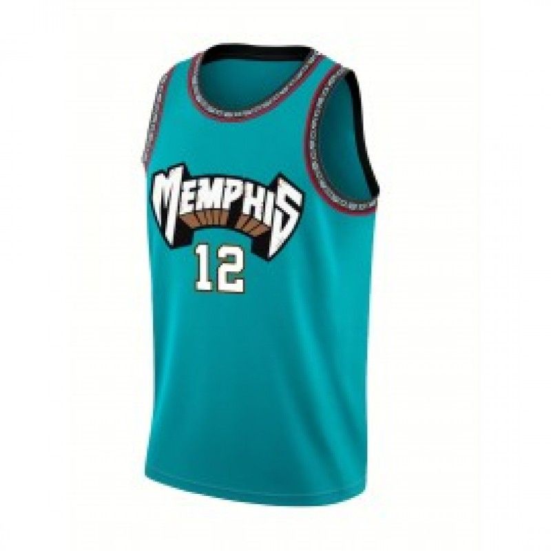 Men'S #12 Embroidered Basketball Jersey - Breathable, Stretch Fabric, Sleeveless Sports Uniform for Training, Competition & Casual Wear, Teal Color with White & Orange Accents, Streetwear Clothing